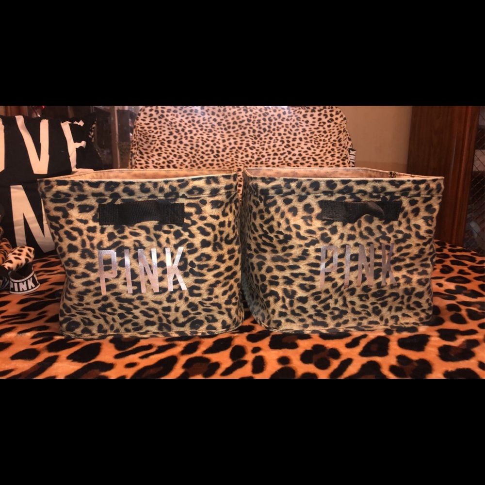 Victoria Secret leopard bins both are big ones - Picture 1 of 2